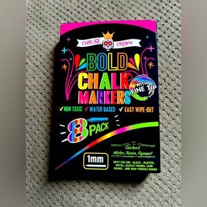 Chalky Crown 8 Pack Fine Tip Bold Dry Erase Markers
